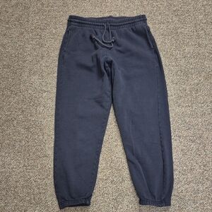 TNA Cozy Dark Blue Gray Jogger Sweatpants Size Medium